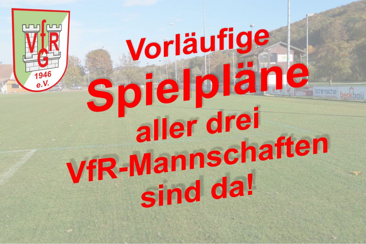 3./6. Juli: Spielpläne der aktiven Mannschaften sind da