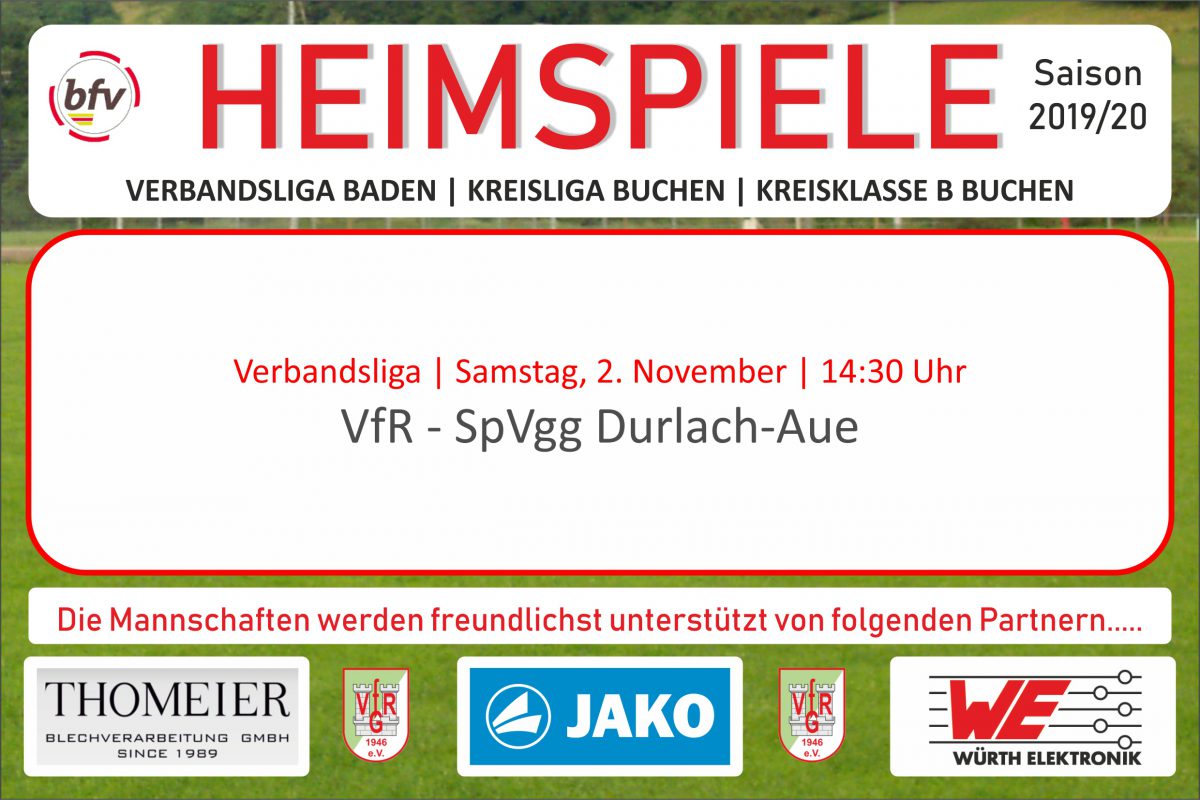 1. November: Am Wochenende nur ein Heimspiel