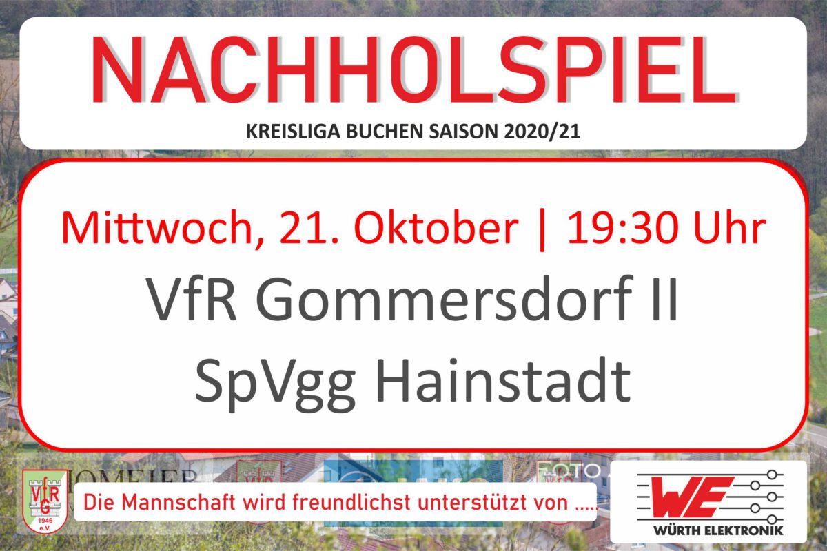 20. Oktober: Morgen das Nachholspiel