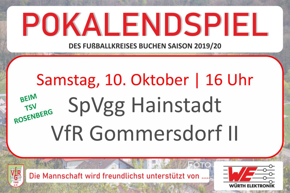 5. Oktober: Pokalendspiel am Samstag