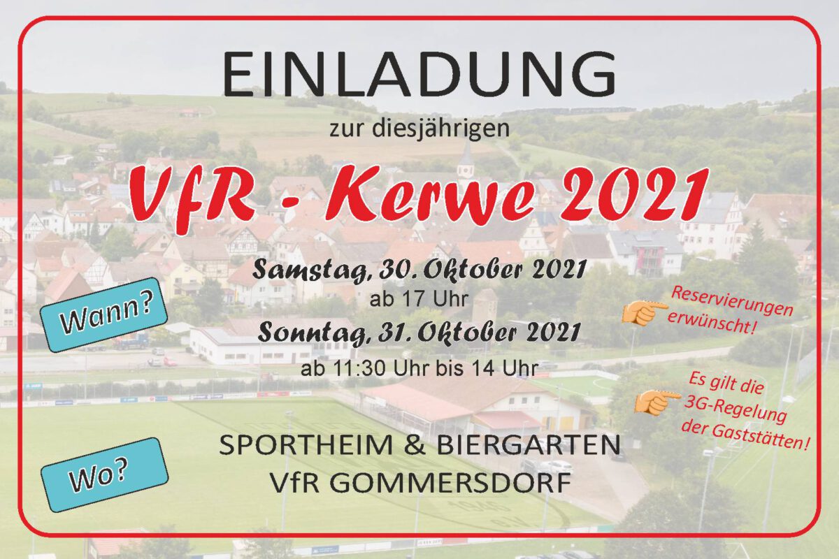 23. Okt.: Nächstes Wochenende VfR-Kerwe