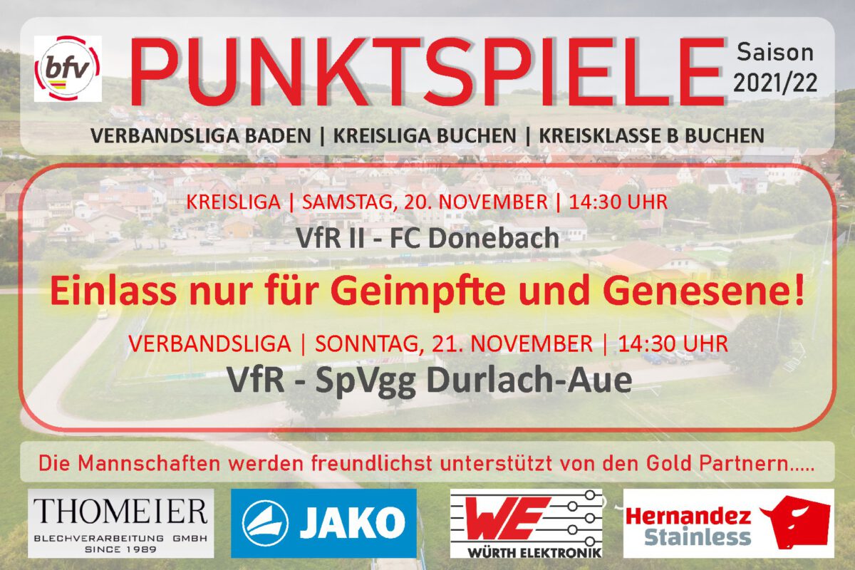 19. Nov.: FC Donebach und SpVgg Durlach-Aue zu Gast