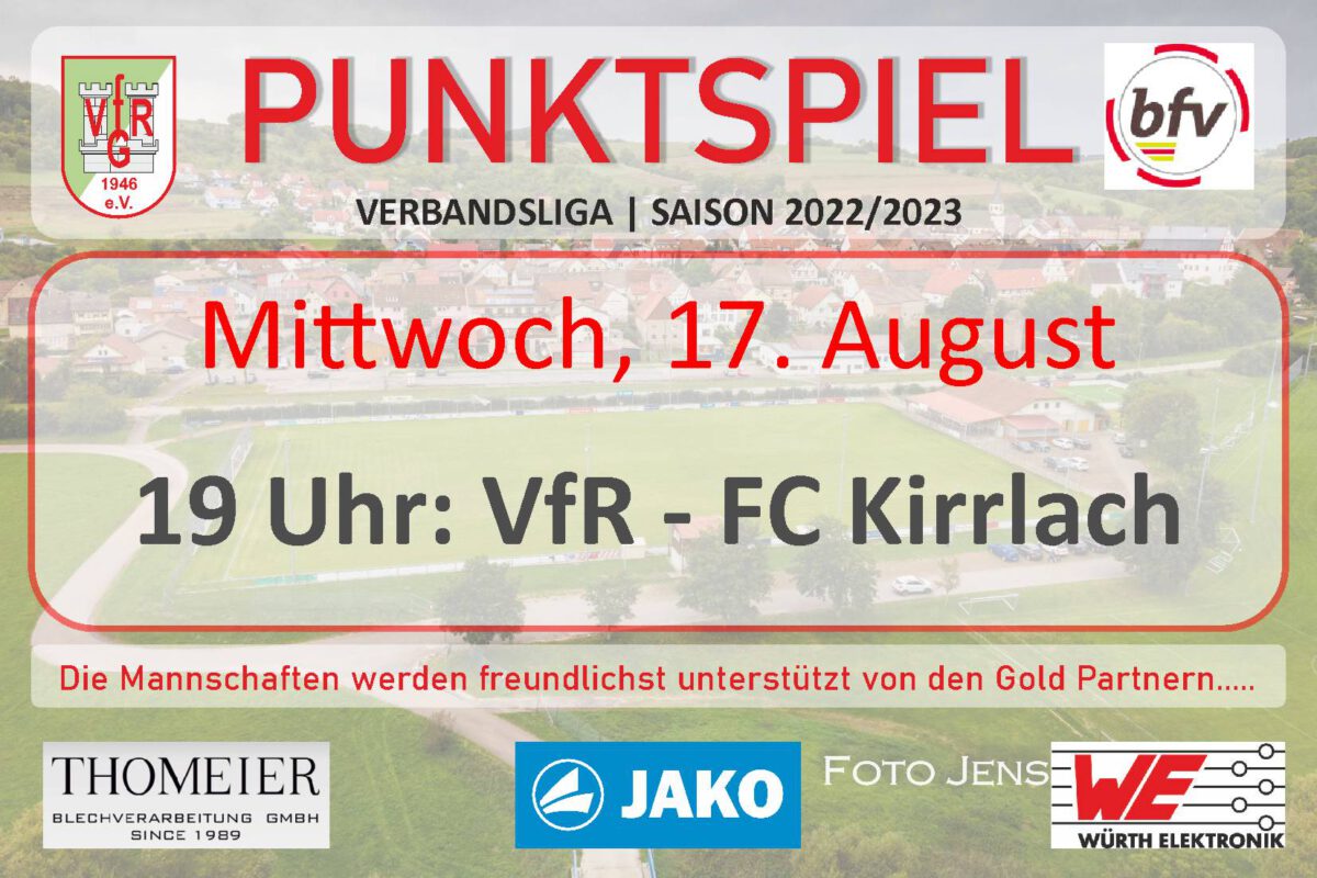 16. August: Morgen erstes Heimspiel