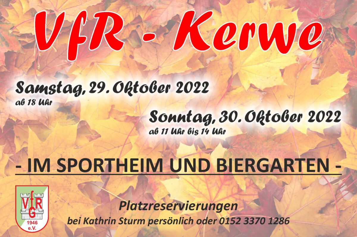 24. Okt.: Besondere Speisen zur VfR-Kerwe