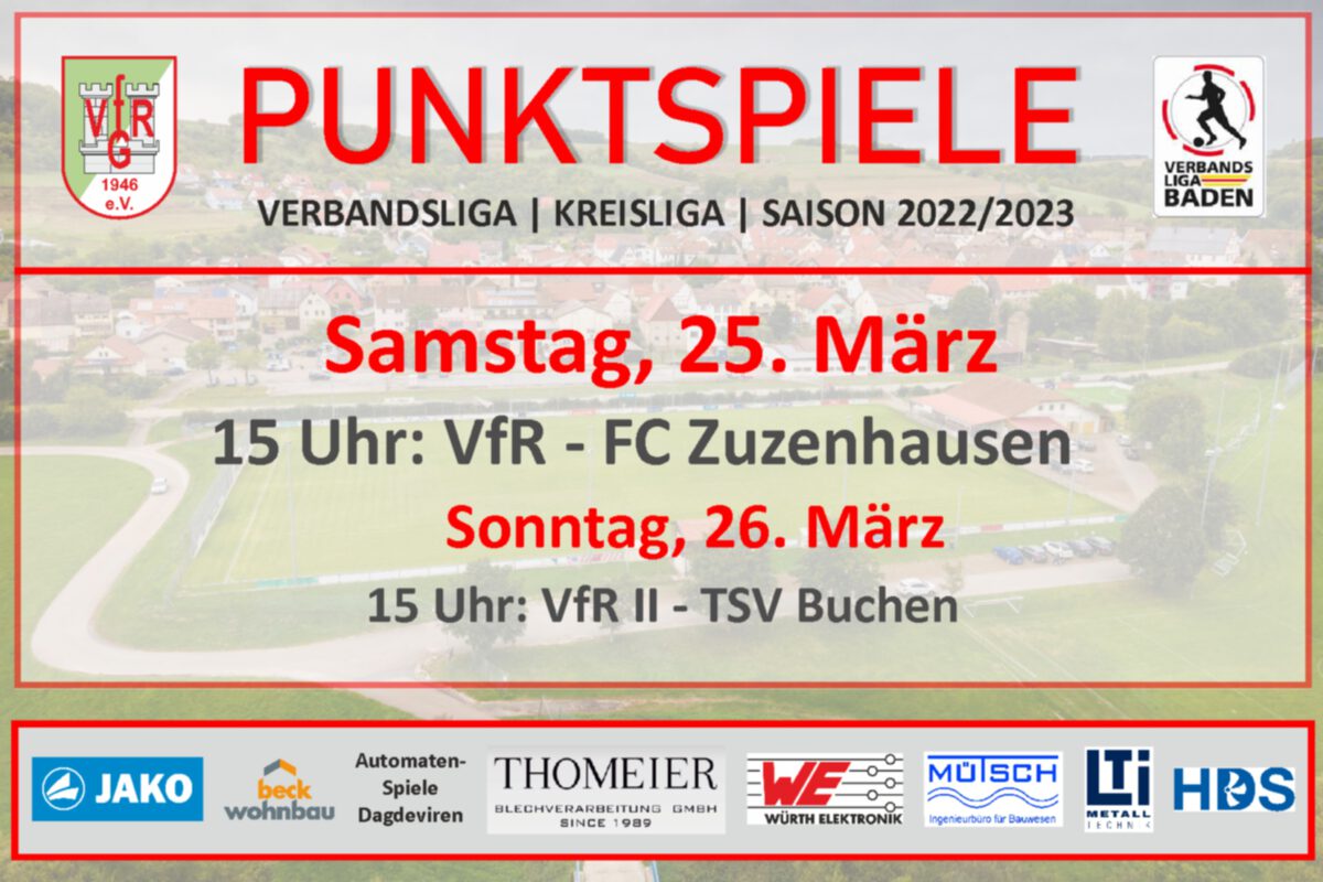 23. März: Am Samstag und Sonntag ein Heimspiel