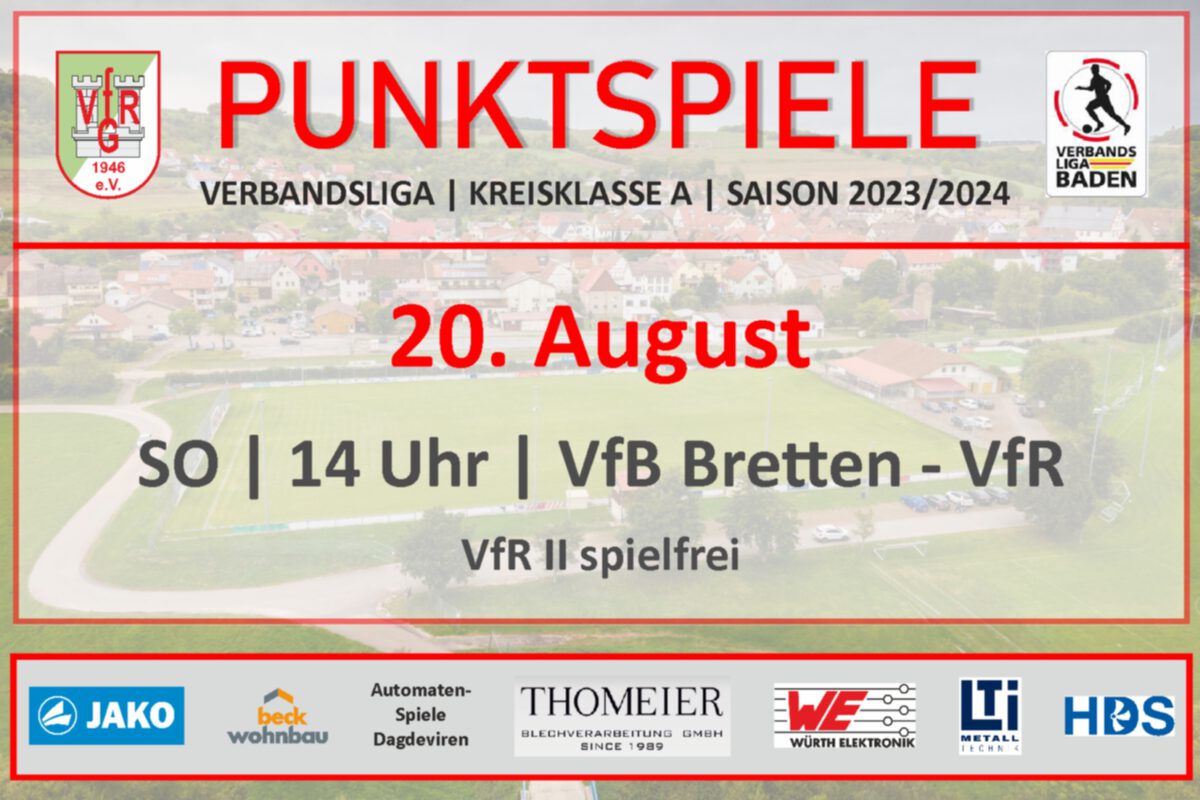 17. August: Saisonstart in Bretten