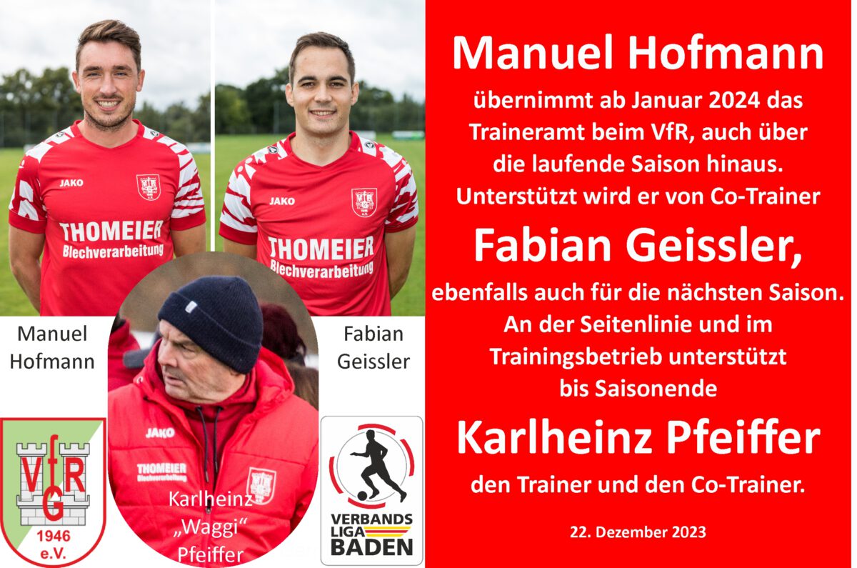 Manuel Hofmann, Karlheinz Pfeiffer und Fabian Geissler ab Januar 2024