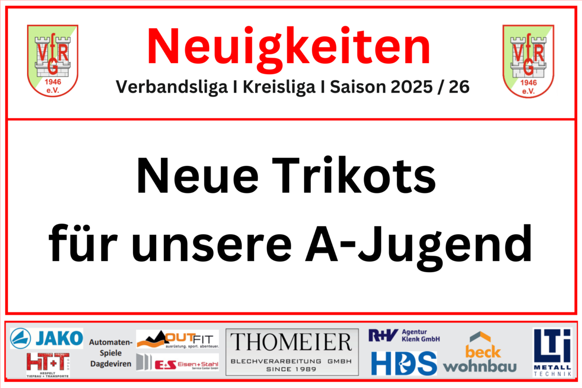 12. August: Neue Trikots für die A-Jugend