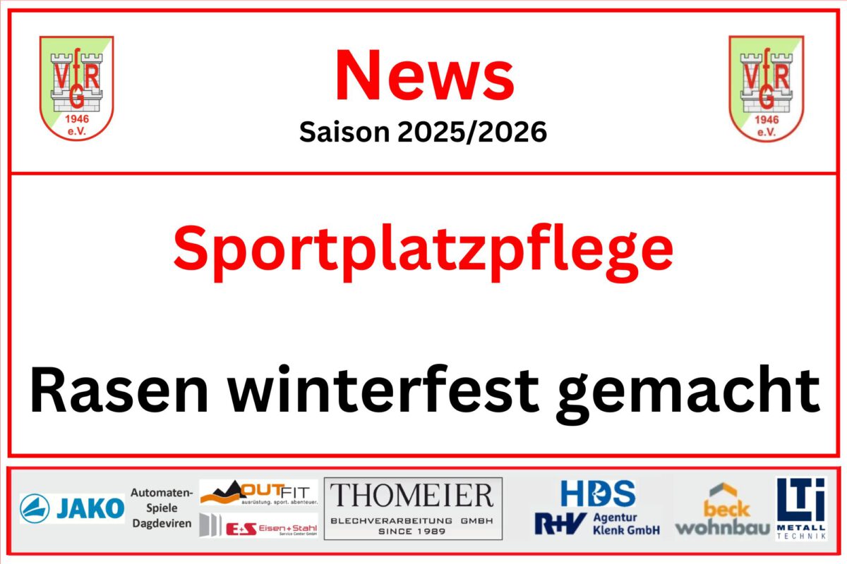 14. November: Rasen winterfest gemacht