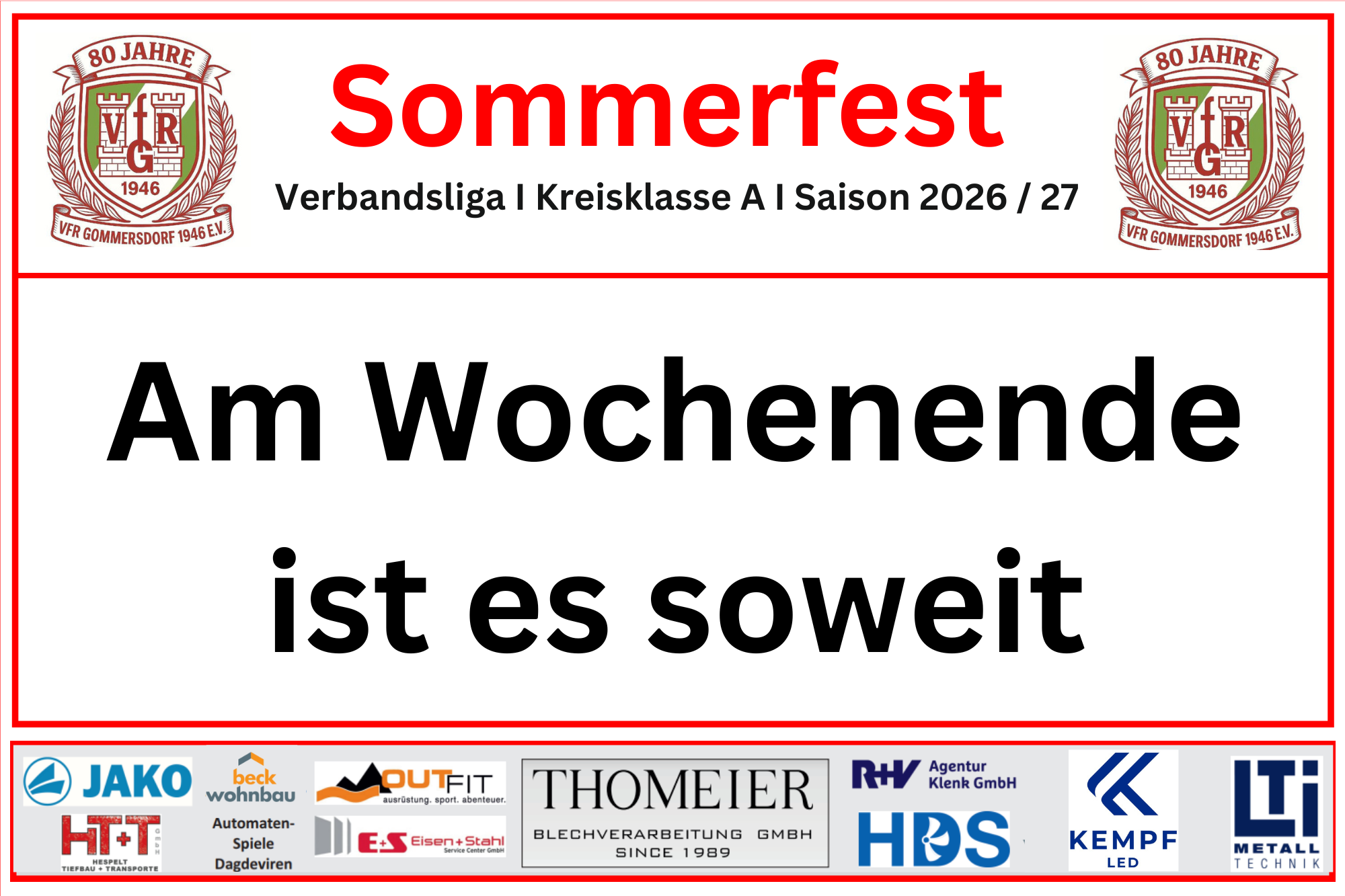 16. Juli: Sommerfest steht vor der Tür