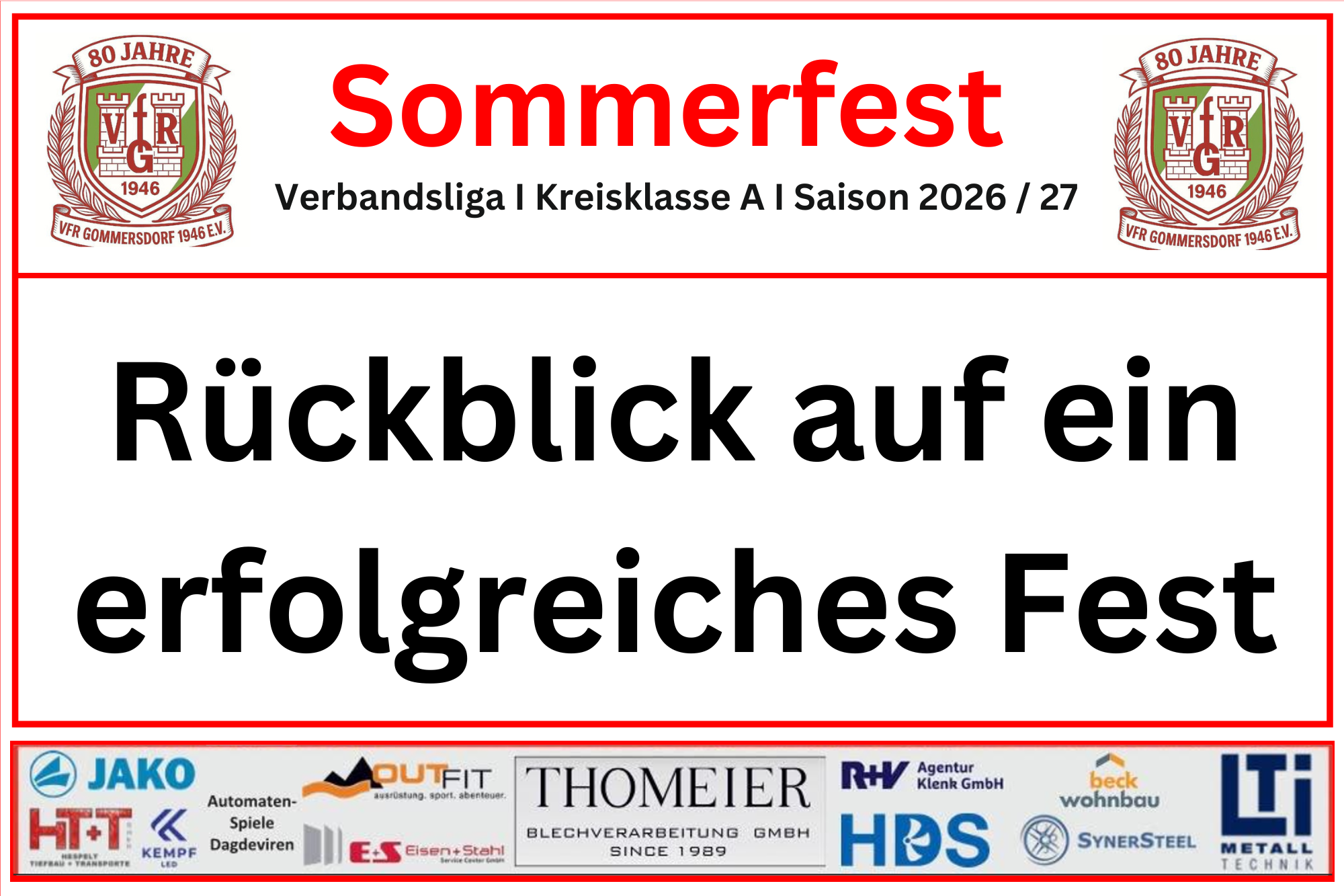 21. Juli: Rückblick Sommerfest