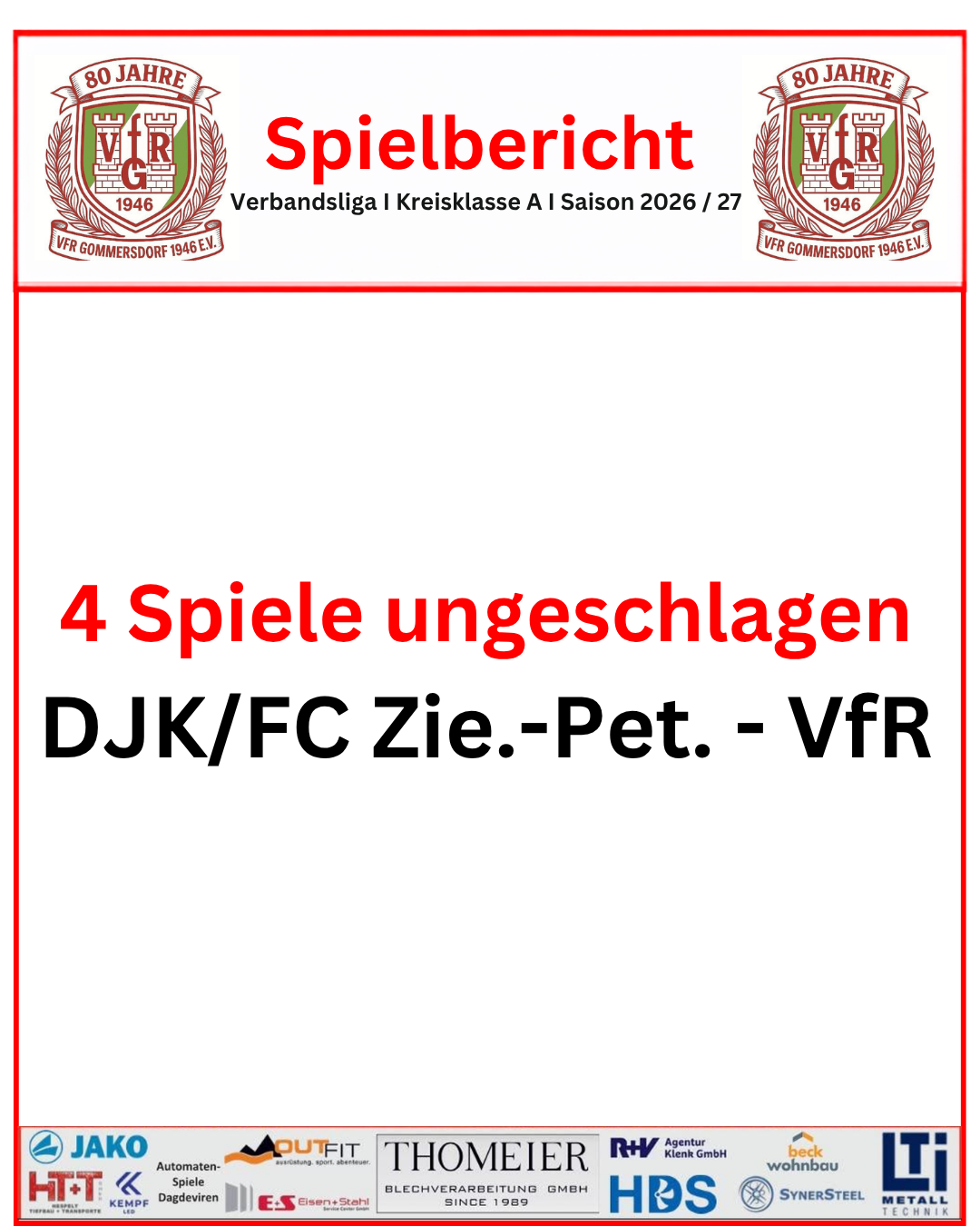 07. September: Erkämpftes Unentschieden